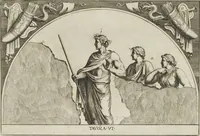 An illustration from Le pitture antiche delle grotte di Roma, e del sepolcro de' Nasonj: disegnate, & intagliate alla similitudine degli antichi originali (1706)