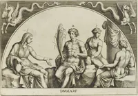 An illustration from Le pitture antiche delle grotte di Roma, e del sepolcro de' Nasonj: disegnate, & intagliate alla similitudine degli antichi originali (1706)