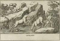 An illustration from Le pitture antiche delle grotte di Roma, e del sepolcro de' Nasonj: disegnate, & intagliate alla similitudine degli antichi originali (1706)