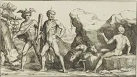 An illustration from Le pitture antiche delle grotte di Roma, e del sepolcro de' Nasonj: disegnate, & intagliate alla similitudine degli antichi originali (1706)