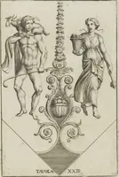 An illustration from Le pitture antiche delle grotte di Roma, e del sepolcro de' Nasonj: disegnate, & intagliate alla similitudine degli antichi originali (1706)