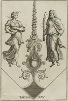 An illustration from Le pitture antiche delle grotte di Roma, e del sepolcro de' Nasonj: disegnate, & intagliate alla similitudine degli antichi originali (1706)