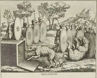An illustration from Le pitture antiche delle grotte di Roma, e del sepolcro de' Nasonj: disegnate, & intagliate alla similitudine degli antichi originali (1706)