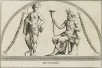 An illustration from Le pitture antiche delle grotte di Roma, e del sepolcro de' Nasonj: disegnate, & intagliate alla similitudine degli antichi originali (1706)