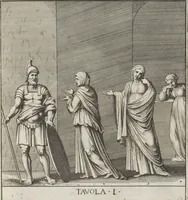An illustration from Le pitture antiche delle grotte di Roma, e del sepolcro de' Nasonj: disegnate, & intagliate alla similitudine degli antichi originali (1706)