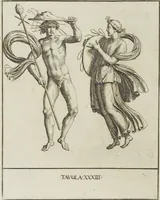 An illustration from Le pitture antiche delle grotte di Roma, e del sepolcro de' Nasonj: disegnate, & intagliate alla similitudine degli antichi originali (1706)