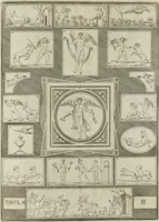 An illustration from Le pitture antiche delle grotte di Roma, e del sepolcro de' Nasonj: disegnate, & intagliate alla similitudine degli antichi originali (1706)