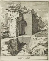 An illustration from Le pitture antiche delle grotte di Roma, e del sepolcro de' Nasonj: disegnate, & intagliate alla similitudine degli antichi originali (1706)