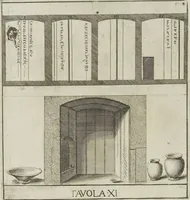 An illustration from Le pitture antiche delle grotte di Roma, e del sepolcro de' Nasonj: disegnate, & intagliate alla similitudine degli antichi originali (1706)