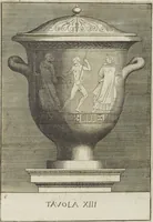 An illustration from Le pitture antiche delle grotte di Roma, e del sepolcro de' Nasonj: disegnate, & intagliate alla similitudine degli antichi originali (1706)