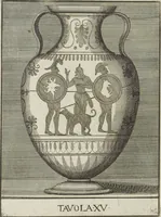 An illustration from Le pitture antiche delle grotte di Roma, e del sepolcro de' Nasonj: disegnate, & intagliate alla similitudine degli antichi originali (1706)