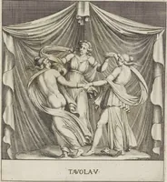 An illustration from Le pitture antiche delle grotte di Roma, e del sepolcro de' Nasonj: disegnate, & intagliate alla similitudine degli antichi originali (1706)