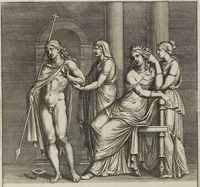 An illustration from Le pitture antiche delle grotte di Roma, e del sepolcro de' Nasonj: disegnate, & intagliate alla similitudine degli antichi originali (1706)