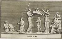 An illustration from Le pitture antiche delle grotte di Roma, e del sepolcro de' Nasonj: disegnate, & intagliate alla similitudine degli antichi originali (1706)