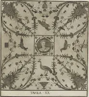 An illustration from Le pitture antiche delle grotte di Roma, e del sepolcro de' Nasonj: disegnate, & intagliate alla similitudine degli antichi originali (1706)