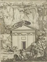 An illustration from Le pitture antiche delle grotte di Roma, e del sepolcro de' Nasonj: disegnate, & intagliate alla similitudine degli antichi originali (1706)