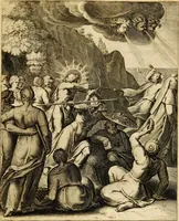 An illustration from Quinti Horatii Flacci emblemata: imaginibus in aes incisis, notisq[ue] illustrata (1612)