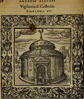 An illustration from Omnia Andreae Alciati v.c. emblemata [electronic resource]: cum commentariis, quibus emblematum omnium aperta origine, mens auctoris explicatur, & obscura omnia dubiáque illustrantur (1581)