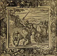 An illustration from Omnia Andreae Alciati v.c. emblemata [electronic resource]: cum commentariis, quibus emblematum omnium aperta origine, mens auctoris explicatur, & obscura omnia dubiáque illustrantur (1581)