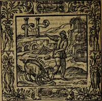 An illustration from Omnia Andreae Alciati v.c. emblemata [electronic resource]: cum commentariis, quibus emblematum omnium aperta origine, mens auctoris explicatur, & obscura omnia dubiáque illustrantur (1581)