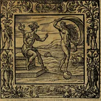 An illustration from Omnia Andreae Alciati v.c. emblemata [electronic resource]: cum commentariis, quibus emblematum omnium aperta origine, mens auctoris explicatur, & obscura omnia dubiáque illustrantur (1581)