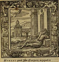 Picture 178 of 256 from Omnia Andreae Alciati v.c. emblemata [electronic resource]: cum commentariis, quibus emblematum omnium aperta origine, mens auctoris explicatur, & obscura omnia dubiáque illustrantur (1581), leaf 549