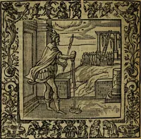 An illustration from Omnia Andreae Alciati v.c. emblemata [electronic resource]: cum commentariis, quibus emblematum omnium aperta origine, mens auctoris explicatur, & obscura omnia dubiáque illustrantur (1581)