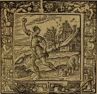 An illustration from Omnia Andreae Alciati v.c. emblemata [electronic resource]: cum commentariis, quibus emblematum omnium aperta origine, mens auctoris explicatur, & obscura omnia dubiáque illustrantur (1581)