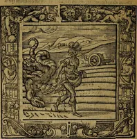 An illustration from Omnia Andreae Alciati v.c. emblemata [electronic resource]: cum commentariis, quibus emblematum omnium aperta origine, mens auctoris explicatur, & obscura omnia dubiáque illustrantur (1581)