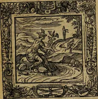 Picture 9 of 256 from Omnia Andreae Alciati v.c. emblemata [electronic resource]: cum commentariis, quibus emblematum omnium aperta origine, mens auctoris explicatur, & obscura omnia dubiáque illustrantur (1581), leaf 77