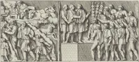 Picture 69 of 134 from Colonna Traiana eretta dal Senato, e popolo romano all'imperatore Traiano Avgvsto nel svo foro in Roma [electronic resource]: scolpita con l'historie della gverra dacica la prima e la seconda espeditione, e vittoria contro il re Decebalo (1673), leaf 137