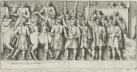 Picture 75 of 134 from Colonna Traiana eretta dal Senato, e popolo romano all'imperatore Traiano Avgvsto nel svo foro in Roma [electronic resource]: scolpita con l'historie della gverra dacica la prima e la seconda espeditione, e vittoria contro il re Decebalo (1673), leaf 149