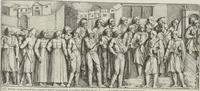 An illustration from Colonna Traiana eretta dal Senato, e popolo romano all'imperatore Traiano Avgvsto nel svo foro in Roma [electronic resource]: scolpita con l'historie della gverra dacica la prima e la seconda espeditione, e vittoria contro il re Decebalo (1673)