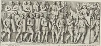 Picture 95 of 134 from Colonna Traiana eretta dal Senato, e popolo romano all'imperatore Traiano Avgvsto nel svo foro in Roma [electronic resource]: scolpita con l'historie della gverra dacica la prima e la seconda espeditione, e vittoria contro il re Decebalo (1673), leaf 185