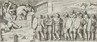 Picture 101 of 134 from Colonna Traiana eretta dal Senato, e popolo romano all'imperatore Traiano Avgvsto nel svo foro in Roma [electronic resource]: scolpita con l'historie della gverra dacica la prima e la seconda espeditione, e vittoria contro il re Decebalo (1673), leaf 197