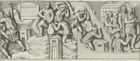 An illustration from Colonna Traiana eretta dal Senato, e popolo romano all'imperatore Traiano Avgvsto nel svo foro in Roma [electronic resource]: scolpita con l'historie della gverra dacica la prima e la seconda espeditione, e vittoria contro il re Decebalo (1673)