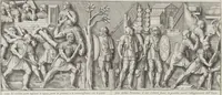Picture 112 of 134 from Colonna Traiana eretta dal Senato, e popolo romano all'imperatore Traiano Avgvsto nel svo foro in Roma [electronic resource]: scolpita con l'historie della gverra dacica la prima e la seconda espeditione, e vittoria contro il re Decebalo (1673), leaf 219