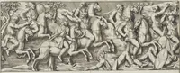 An illustration from Colonna Traiana eretta dal Senato, e popolo romano all'imperatore Traiano Avgvsto nel svo foro in Roma [electronic resource]: scolpita con l'historie della gverra dacica la prima e la seconda espeditione, e vittoria contro il re Decebalo (1673)