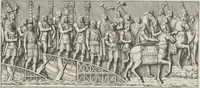 Picture 17 of 134 from Colonna Traiana eretta dal Senato, e popolo romano all'imperatore Traiano Avgvsto nel svo foro in Roma [electronic resource]: scolpita con l'historie della gverra dacica la prima e la seconda espeditione, e vittoria contro il re Decebalo (1673), leaf 33