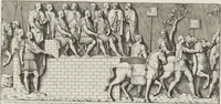 Picture 18 of 134 from Colonna Traiana eretta dal Senato, e popolo romano all'imperatore Traiano Avgvsto nel svo foro in Roma [electronic resource]: scolpita con l'historie della gverra dacica la prima e la seconda espeditione, e vittoria contro il re Decebalo (1673), leaf 35