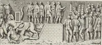 Picture 20 of 134 from Colonna Traiana eretta dal Senato, e popolo romano all'imperatore Traiano Avgvsto nel svo foro in Roma [electronic resource]: scolpita con l'historie della gverra dacica la prima e la seconda espeditione, e vittoria contro il re Decebalo (1673), leaf 39