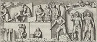 Picture 22 of 134 from Colonna Traiana eretta dal Senato, e popolo romano all'imperatore Traiano Avgvsto nel svo foro in Roma [electronic resource]: scolpita con l'historie della gverra dacica la prima e la seconda espeditione, e vittoria contro il re Decebalo (1673), leaf 43