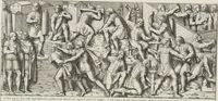 Picture 25 of 134 from Colonna Traiana eretta dal Senato, e popolo romano all'imperatore Traiano Avgvsto nel svo foro in Roma [electronic resource]: scolpita con l'historie della gverra dacica la prima e la seconda espeditione, e vittoria contro il re Decebalo (1673), leaf 49