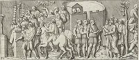 Picture 32 of 134 from Colonna Traiana eretta dal Senato, e popolo romano all'imperatore Traiano Avgvsto nel svo foro in Roma [electronic resource]: scolpita con l'historie della gverra dacica la prima e la seconda espeditione, e vittoria contro il re Decebalo (1673), leaf 63