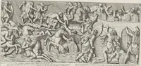Picture 34 of 134 from Colonna Traiana eretta dal Senato, e popolo romano all'imperatore Traiano Avgvsto nel svo foro in Roma [electronic resource]: scolpita con l'historie della gverra dacica la prima e la seconda espeditione, e vittoria contro il re Decebalo (1673), leaf 67