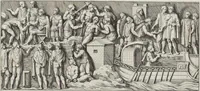 Picture 45 of 134 from Colonna Traiana eretta dal Senato, e popolo romano all'imperatore Traiano Avgvsto nel svo foro in Roma [electronic resource]: scolpita con l'historie della gverra dacica la prima e la seconda espeditione, e vittoria contro il re Decebalo (1673), leaf 89