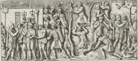 Picture 48 of 134 from Colonna Traiana eretta dal Senato, e popolo romano all'imperatore Traiano Avgvsto nel svo foro in Roma [electronic resource]: scolpita con l'historie della gverra dacica la prima e la seconda espeditione, e vittoria contro il re Decebalo (1673), leaf 95