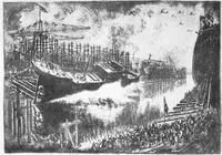 An illustration from Posters issued by the United States Shipping Board Emergency Fleet Corporation: Book no. 1 (1918)