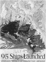 An illustration from Posters issued by the United States Shipping Board Emergency Fleet Corporation: Book no. 1 (1918)