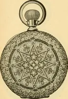 An illustration from 13th annual illustrated catalog, 1889 ... containing illustrations and prices of a few leading and staple styles of diamonds, watches, jewelry, silverware, clocks, canes, umbrellas, opera glasses, gold spectacles, eye glasses, etc. (1889)